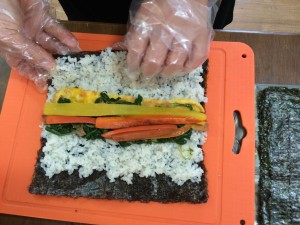 kimbap with insides